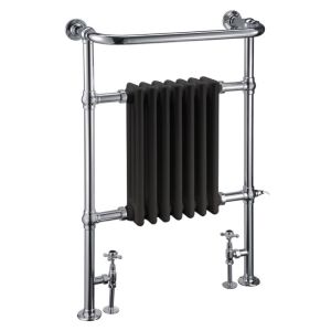 Burlington Trafalgar Black Traditional Towel Radiator 950 x 642mm