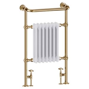 Burlington Trafalgar Gold Traditional Towel Radiator 950 x 642mm