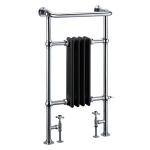 Burlington Bloomsbury Black Traditional Towel Radiator 950 x 500mm