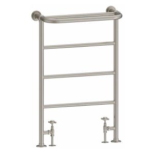 Burlington Berkeley Brushed Nickel Traditional Towel Rail 950 x 642mm