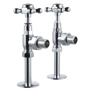 Burlington Chrome Angled Manual Radiator Valves