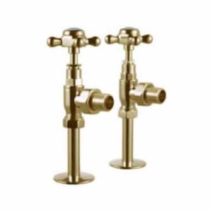 Burlington Gold Angled Manual Radiator Valves