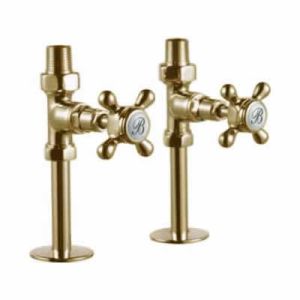 Burlington Gold Straight Manual Radiator Valves