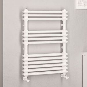 Eastbrook Imperia 2 Column White Traditional Towel Rail 832 x 600mm