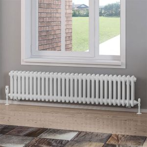 Eastbrook Rivassa Gloss White 2 Column Radiator 300 x 1373mm