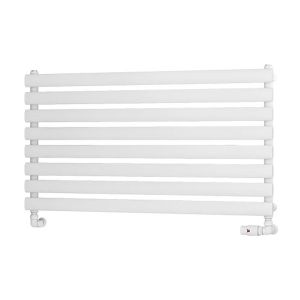 Eastbrook Tunstall Matt White Horizontal Designer Towel Rail 560 x 1000mm