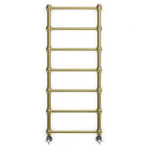 Terma Retro Brushed Brass Traditional Towel Rail 1170 x 504mm